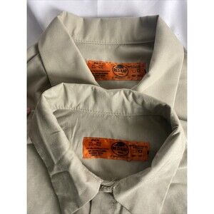 Lot 2 Red Kap Mens XL Utility Work Shirt Pocket Solid Durable Industrial Uniform